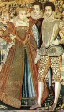 Marguerite de Valois et François d'Alençon - tapisserie